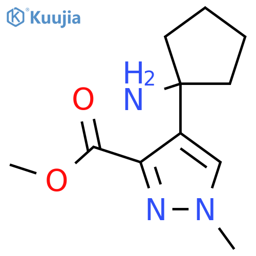 methyl 4-(1-aminocyclopentyl)-1-methyl-1H-pyrazole-3-carboxylate structure