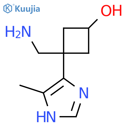 3-(aminomethyl)-3-(4-methyl-1H-imidazol-5-yl)cyclobutan-1-ol structure