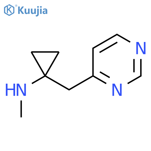 N-methyl-1-(pyrimidin-4-yl)methylcyclopropan-1-amine structure