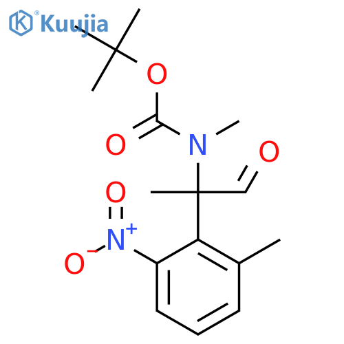tert-butyl N-methyl-N-2-(2-methyl-6-nitrophenyl)-1-oxopropan-2-ylcarbamate structure