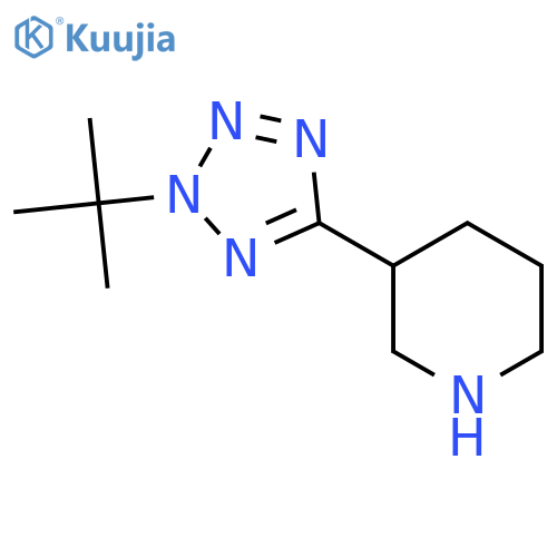 3-(2-tert-butyl-2H-1,2,3,4-tetrazol-5-yl)piperidine structure