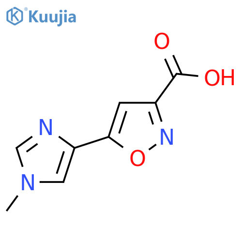 5-(1-methyl-1H-imidazol-4-yl)-1,2-oxazole-3-carboxylic acid structure