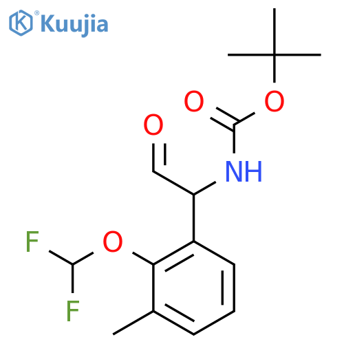 tert-butyl N-{1-2-(difluoromethoxy)-3-methylphenyl-2-oxoethyl}carbamate structure