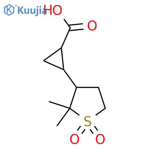 2-(2,2-dimethyl-1,1-dioxo-1lambda6-thiolan-3-yl)cyclopropane-1-carboxylic acid structure