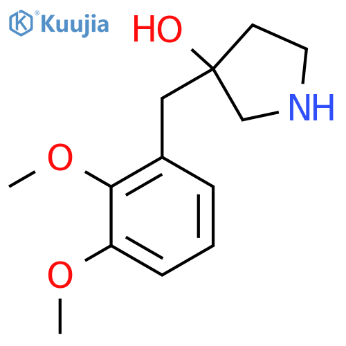 3-(2,3-dimethoxyphenyl)methylpyrrolidin-3-ol structure