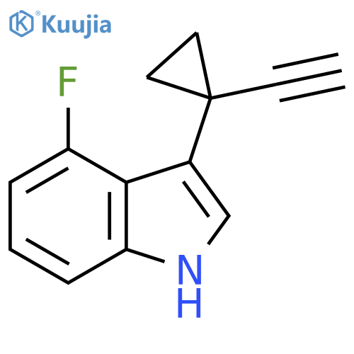 3-(1-ethynylcyclopropyl)-4-fluoro-1H-indole structure