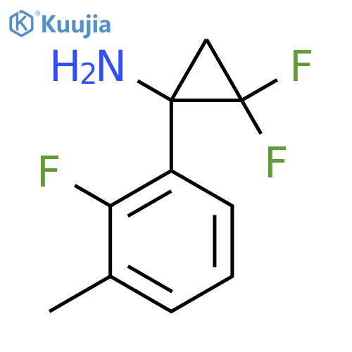2,2-difluoro-1-(2-fluoro-3-methylphenyl)cyclopropan-1-amine structure