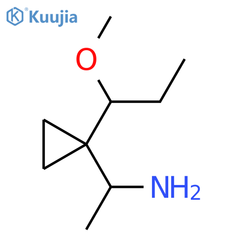 1-1-(1-methoxypropyl)cyclopropylethan-1-amine structure