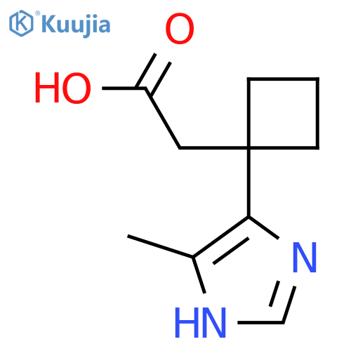 2-1-(4-methyl-1H-imidazol-5-yl)cyclobutylacetic acid structure