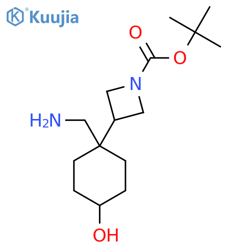 tert-butyl 3-1-(aminomethyl)-4-hydroxycyclohexylazetidine-1-carboxylate structure