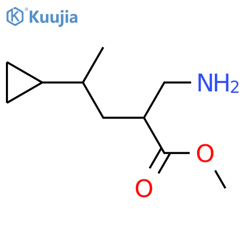 methyl 2-(aminomethyl)-4-cyclopropylpentanoate structure