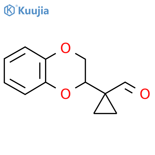 1-(2,3-dihydro-1,4-benzodioxin-2-yl)cyclopropane-1-carbaldehyde structure