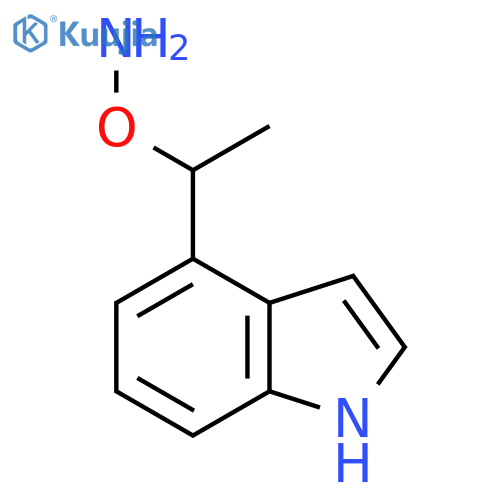 O-1-(1H-indol-4-yl)ethylhydroxylamine structure