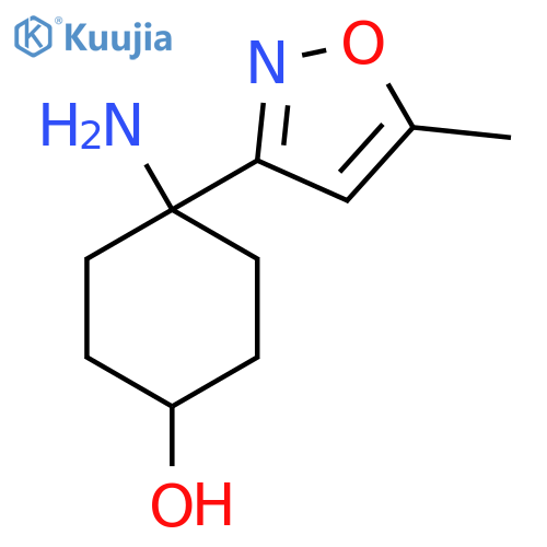 4-amino-4-(5-methyl-1,2-oxazol-3-yl)cyclohexan-1-ol structure