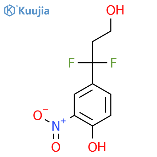 4-(1,1-difluoro-3-hydroxypropyl)-2-nitrophenol structure