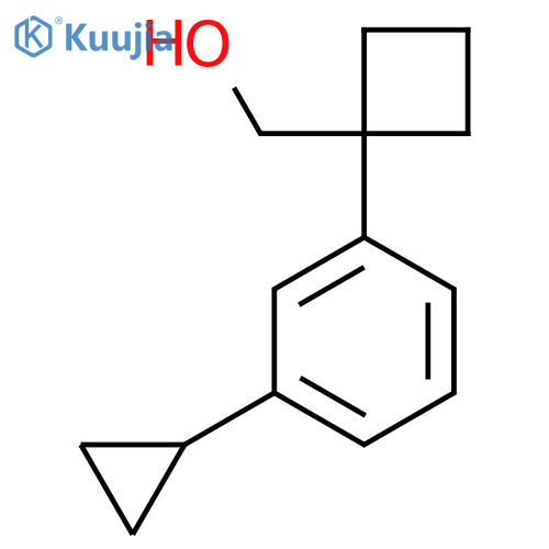 1-(3-cyclopropylphenyl)cyclobutylmethanol structure