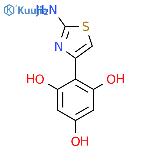 2-(2-amino-1,3-thiazol-4-yl)benzene-1,3,5-triol structure