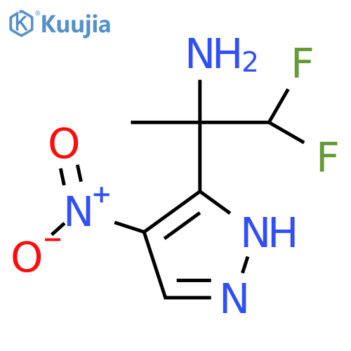 1,1-difluoro-2-(4-nitro-1H-pyrazol-3-yl)propan-2-amine structure