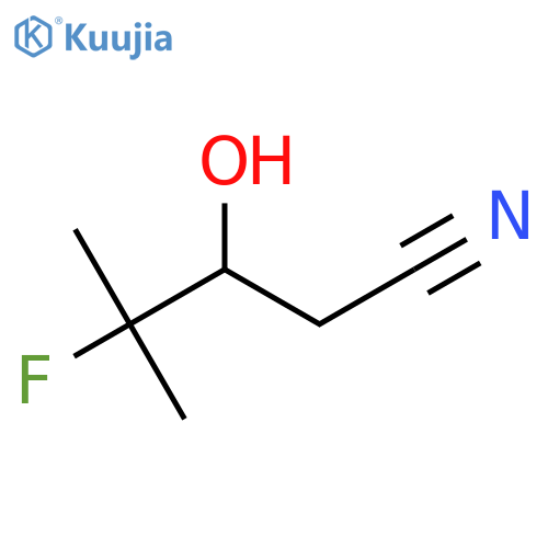 4-fluoro-3-hydroxy-4-methylpentanenitrile structure