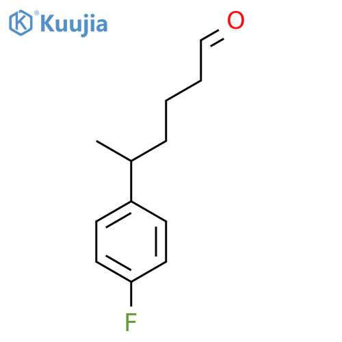 5-(4-fluorophenyl)hexanal structure