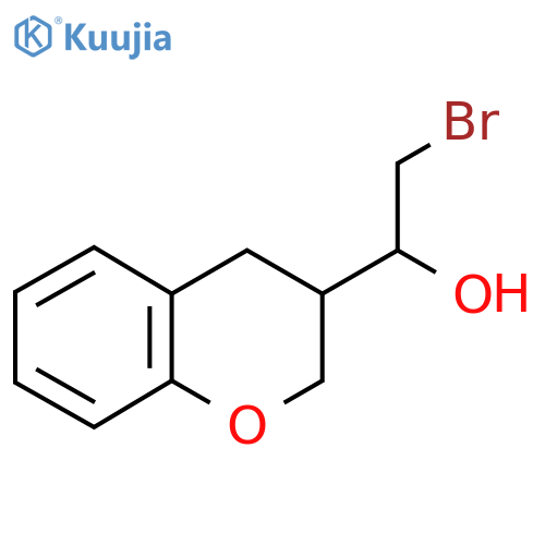 2-bromo-1-(3,4-dihydro-2H-1-benzopyran-3-yl)ethan-1-ol structure