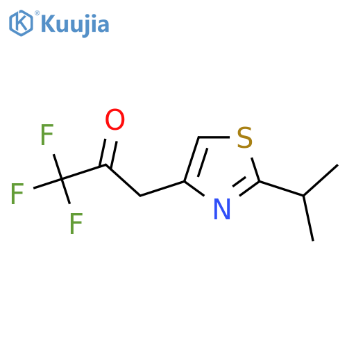 1,1,1-trifluoro-3-2-(propan-2-yl)-1,3-thiazol-4-ylpropan-2-one structure