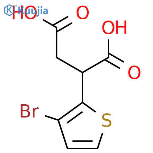 2-(3-bromothiophen-2-yl)butanedioic acid structure