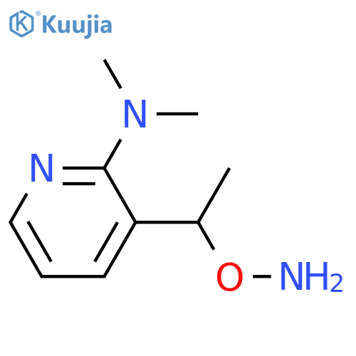 3-1-(aminooxy)ethyl-N,N-dimethylpyridin-2-amine structure
