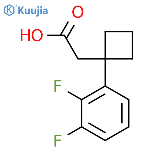 2-1-(2,3-difluorophenyl)cyclobutylacetic acid structure