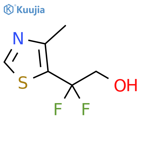 2,2-difluoro-2-(4-methyl-1,3-thiazol-5-yl)ethan-1-ol structure