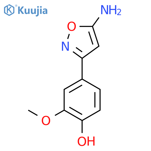 4-(5-amino-1,2-oxazol-3-yl)-2-methoxyphenol structure