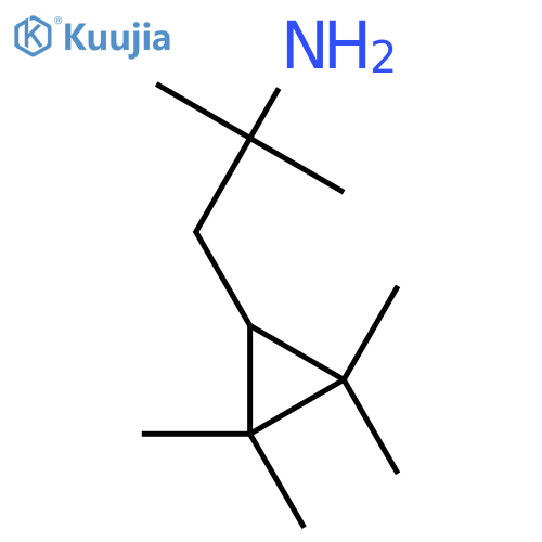 2-methyl-1-(2,2,3,3-tetramethylcyclopropyl)propan-2-amine structure