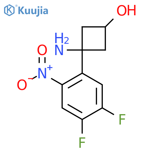 3-Amino-3-(4,5-difluoro-2-nitrophenyl)cyclobutan-1-ol structure