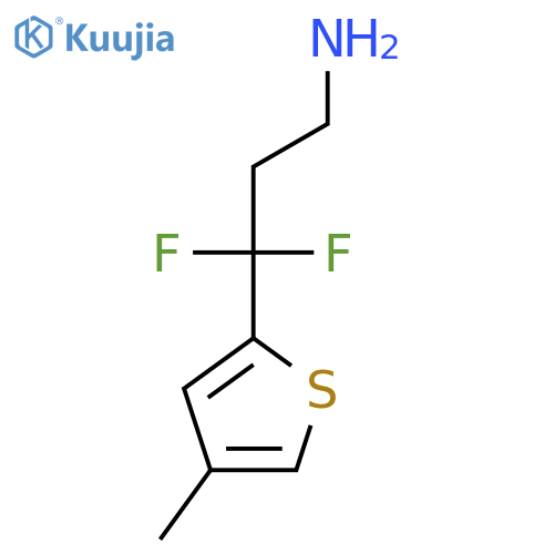 3,3-Difluoro-3-(4-methylthiophen-2-yl)propan-1-amine structure