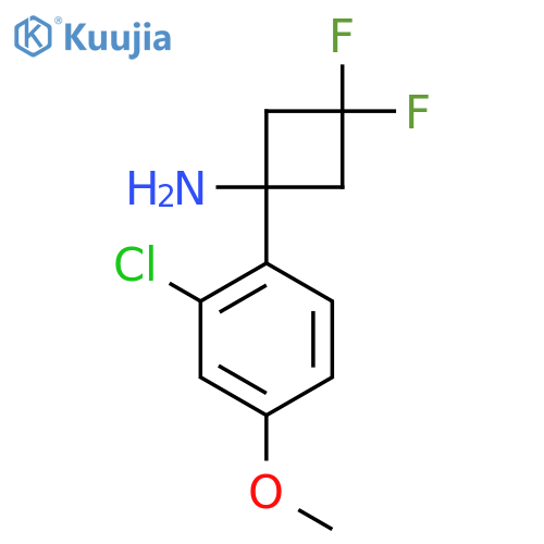 1-(2-chloro-4-methoxyphenyl)-3,3-difluorocyclobutan-1-amine structure