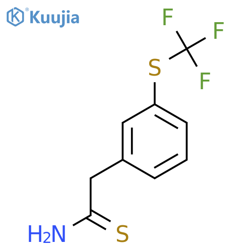 2-{3-(trifluoromethyl)sulfanylphenyl}ethanethioamide structure