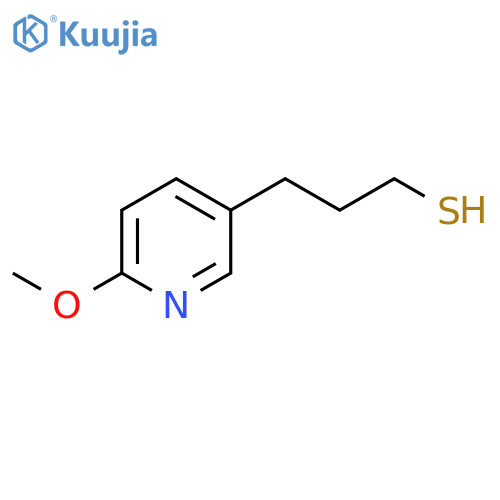 3-(6-methoxypyridin-3-yl)propane-1-thiol structure