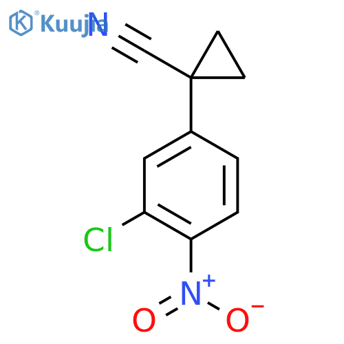 1-(3-chloro-4-nitrophenyl)cyclopropane-1-carbonitrile structure