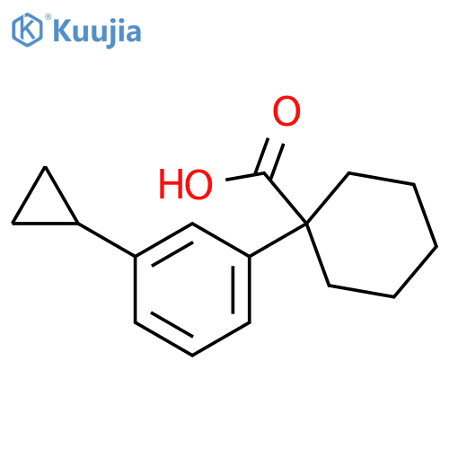 1-(3-cyclopropylphenyl)cyclohexane-1-carboxylic acid structure