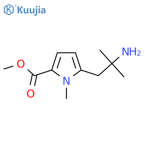 methyl 5-(2-amino-2-methylpropyl)-1-methyl-1H-pyrrole-2-carboxylate structure