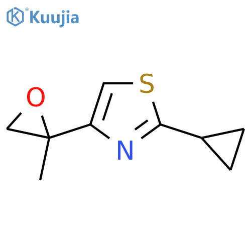 2-cyclopropyl-4-(2-methyloxiran-2-yl)-1,3-thiazole structure