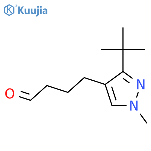 4-(3-tert-butyl-1-methyl-1H-pyrazol-4-yl)butanal structure