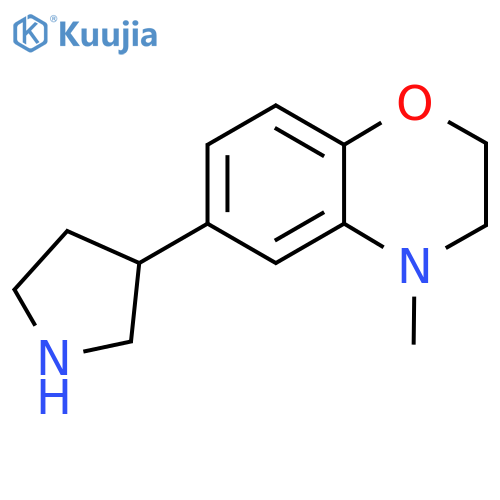 4-methyl-6-(pyrrolidin-3-yl)-3,4-dihydro-2H-1,4-benzoxazine structure