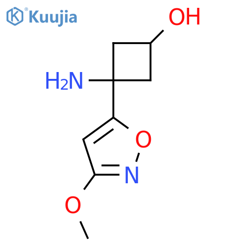 3-amino-3-(3-methoxy-1,2-oxazol-5-yl)cyclobutan-1-ol structure