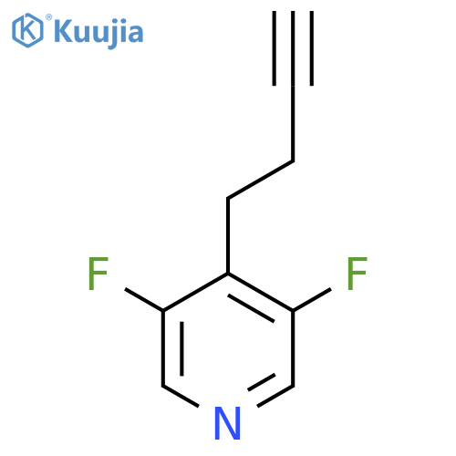4-(but-3-yn-1-yl)-3,5-difluoropyridine structure