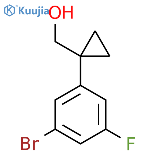 1-(3-bromo-5-fluorophenyl)cyclopropylmethanol structure