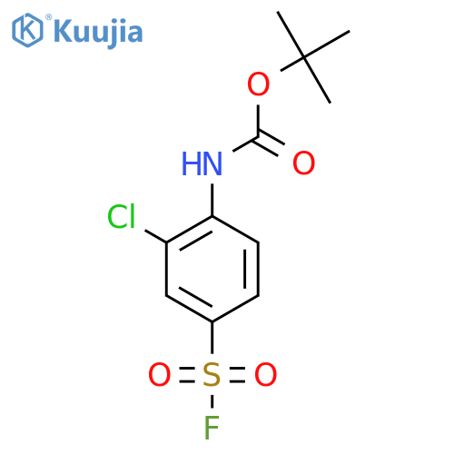 tert-butyl N-2-chloro-4-(fluorosulfonyl)phenylcarbamate structure