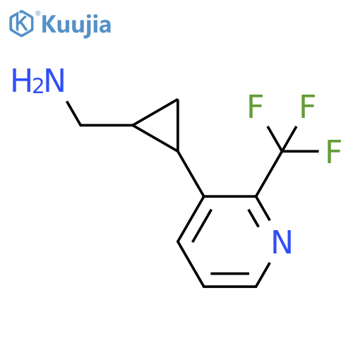 {2-2-(trifluoromethyl)pyridin-3-ylcyclopropyl}methanamine structure