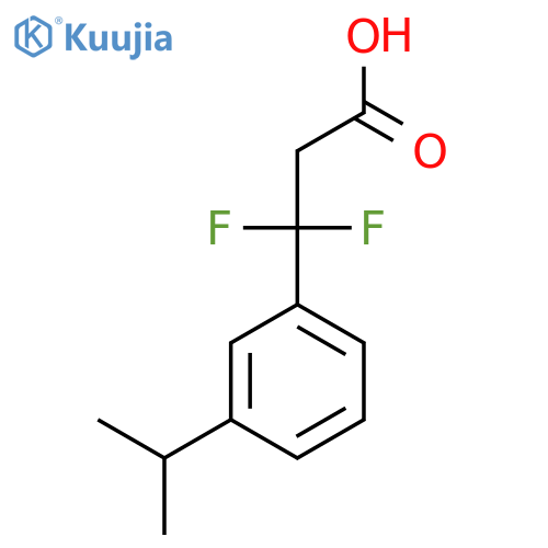 3,3-difluoro-3-3-(propan-2-yl)phenylpropanoic acid structure