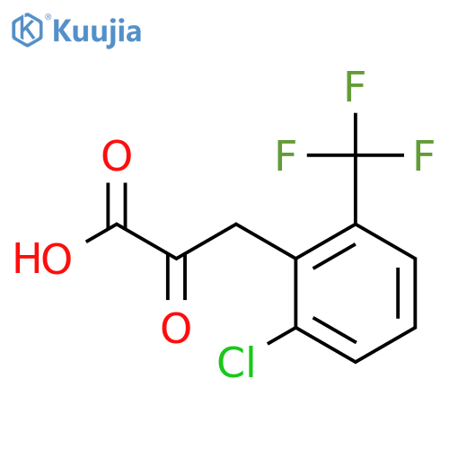 3-2-chloro-6-(trifluoromethyl)phenyl-2-oxopropanoic acid structure